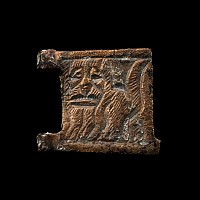 Byzantine Bronze Buckle Plate with Lion of Saint Mark
