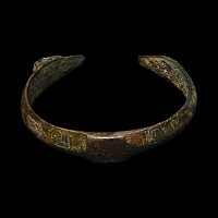 Western Asiatic Bronze Bracelet with Animal Head Terminals
