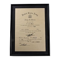 American Air Force WWII Pilot Wings Certificate