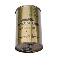 American WWII Plaster of Paris Medical Bandage in Sealed Original Can
