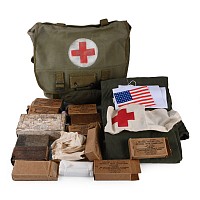 American Air Force WWII Medic's Bag with Contents