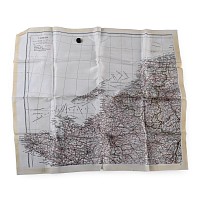 British RAF WWII Silk Escape Map and Miniature Compass