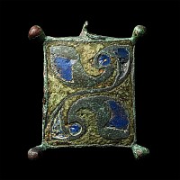 Romano-Celtic Enamelled Bronze Seal Box Lid