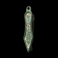 Roman Enamelled Bronze Sandal Brooch