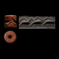 Jemdet Nasr Type Pink Jasper Cylinder Seal with Ibexes