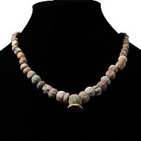 Phoenician Faience Melon Bead Necklace