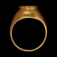 Roman Carnelian Jupiter Gemstone in Gold Ring