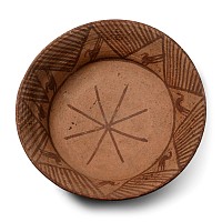 Western Asiatic Terracotta Bowl with Painted Birds