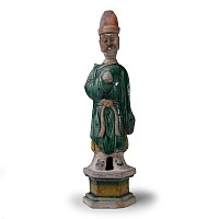 Chinese Ming Glazed Terracotta Tomb Figure