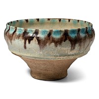 Western Asiatic Bowl with Blue Glaze