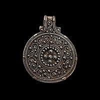 Viking Age Silver Filigree Pendant with Scroll Cross