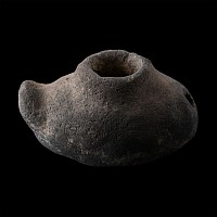 Holy Land Black-Burnished Oil Lamp