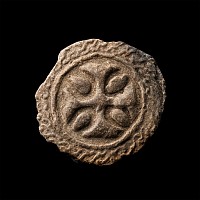 Byzantine Terracotta Roundel with Cross