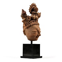 Kashmir Terracotta Head of a Bodhisattva