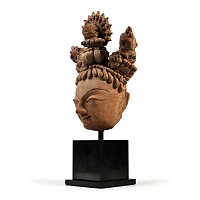 Kashmir Terracotta Head of a Bodhisattva