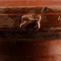 Roman Arretine Red Slip Terra Sigillata Cup with Rosettes and Rabbits and SEX.M.D. Maker's Mark
