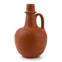 Roman Red Ware Amphora-Shaped Handled Flask