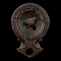 Roman Terracotta Oil Lamp with Bird