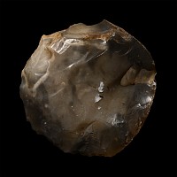 British Stone Age Ovate Knapped Flint Scraper from Fullbrook Farm