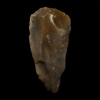 British Stone Age Bull-Nosed Knapped Flint Blade Scraper