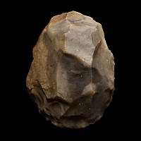 British Stone Age Knapped Flint Scraper from Tilford