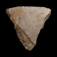 British Stone Age Large Knapped Flint Chisel Tip Arrowhead from Farnham