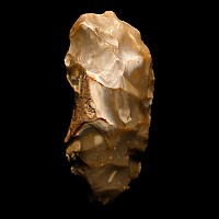 French Stone Age Knapped Cream Flint Adze