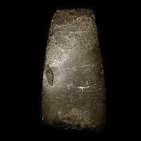 Stone Age Polished Black Stone Axe Head