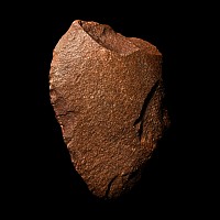 African Stone Age Homo Erectus Knapped Red Stone Handaxe