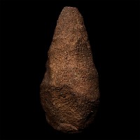 Large African Stone Age Homo Erectus Knapped Red Stone Handaxe