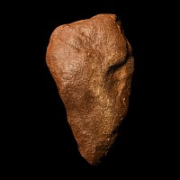 African Stone Age Homo Erectus Knapped Red Stone Handaxe