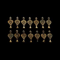 Viking Age Gilt Bronze Military Horse Harness Pendant Set