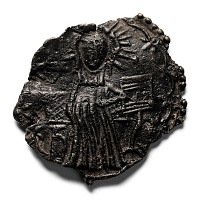 Medieval Pewter Lady Saint Pilgrim's Badge