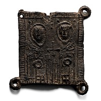 Medieval Pewter Pilgrim's Badge with Saints
