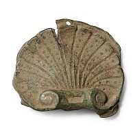 Medieval Bronze Scallop Shell Pilgrim's Badge