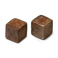 Large Roman Gaming Dice Pair