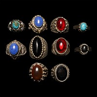 Bedouin Silver-Coloured Metal Ring Group