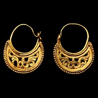 Byzantine Gold Openwork Earring Pair