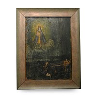 Peruvian Framed Painted Retablo