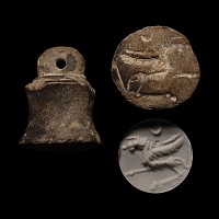 Western Asiatic Stone Stamp Seal with Engraved Design