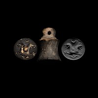Western Asiatic Stone Stamp Seal with Engraved Design