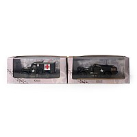 American WWII M3 Scout Car and Dodge WC54 Truck Die Cast Toy Group