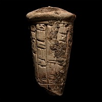 Sumerian Terracotta Cuneiform Foundation Cone