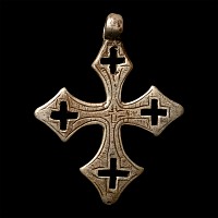Medieval Silver Pectoral Cross Pendant