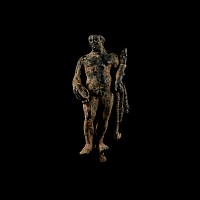 Roman Bronze Figure of Hercules Holding Club and Skyphos