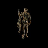 Roman Bronze Figure of Hercules Holding Club and Skyphos