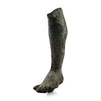 Roman Bronze Votive Statue Leg
