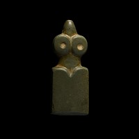 Sumerian Green Stone Eye Idol