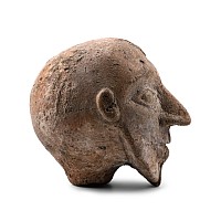 Old Babylonian Terracotta Head of a Demon