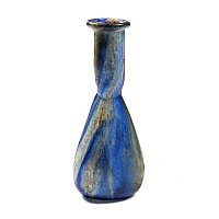 Roman Marbled Blue Glass Toilet Bottle